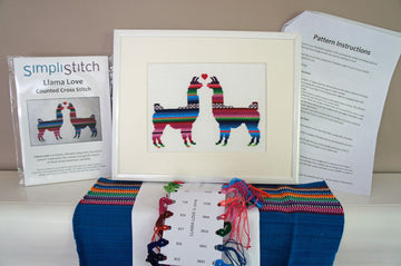 Llama Love Cross Stitch Kit by Simplistitch
